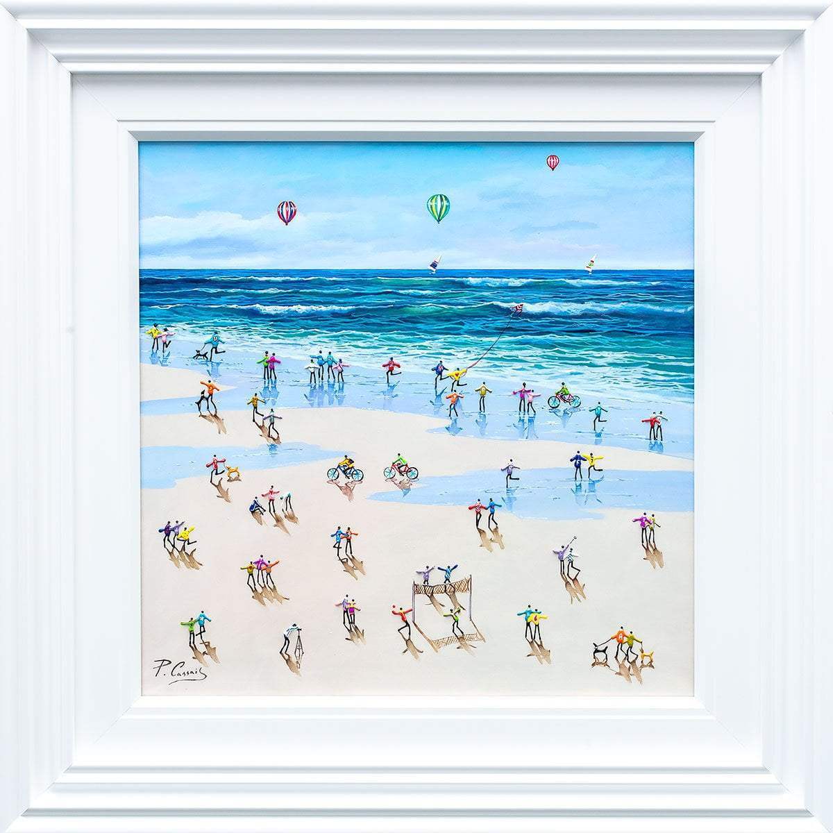 Boats and Balloons - Original - SOLD by artist Paola Cassais - Wyecliffe Galleries