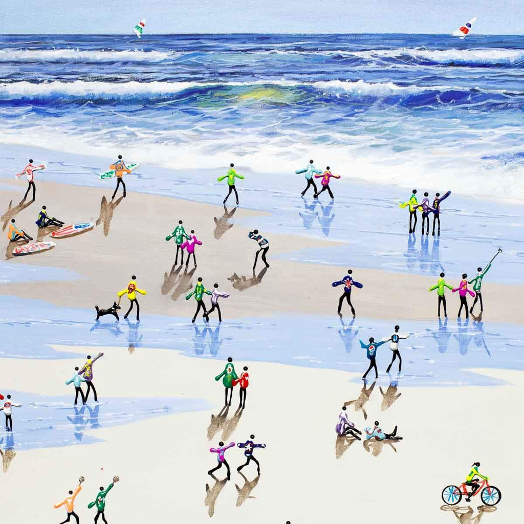 Dancing in the Puddles - Original - SOLD by artist Paola Cassais - Wyecliffe Galleries