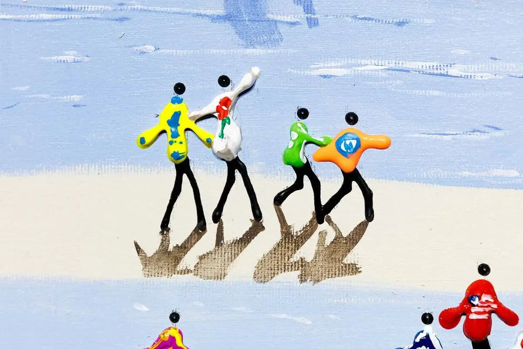 Dancing in the Puddles - Original - SOLD by artist Paola Cassais - Wyecliffe Galleries