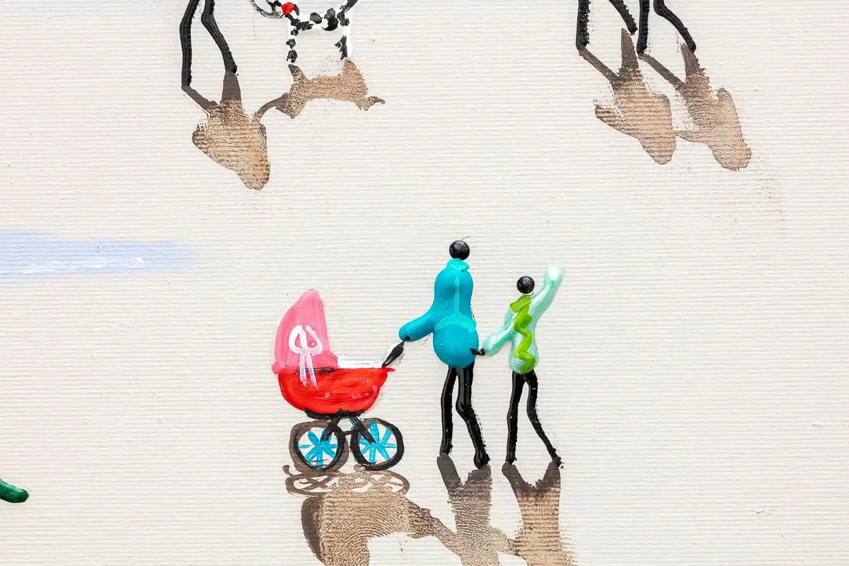 Fun by the Sea - Original - SOLD by artist Paola Cassais - Wyecliffe Galleries