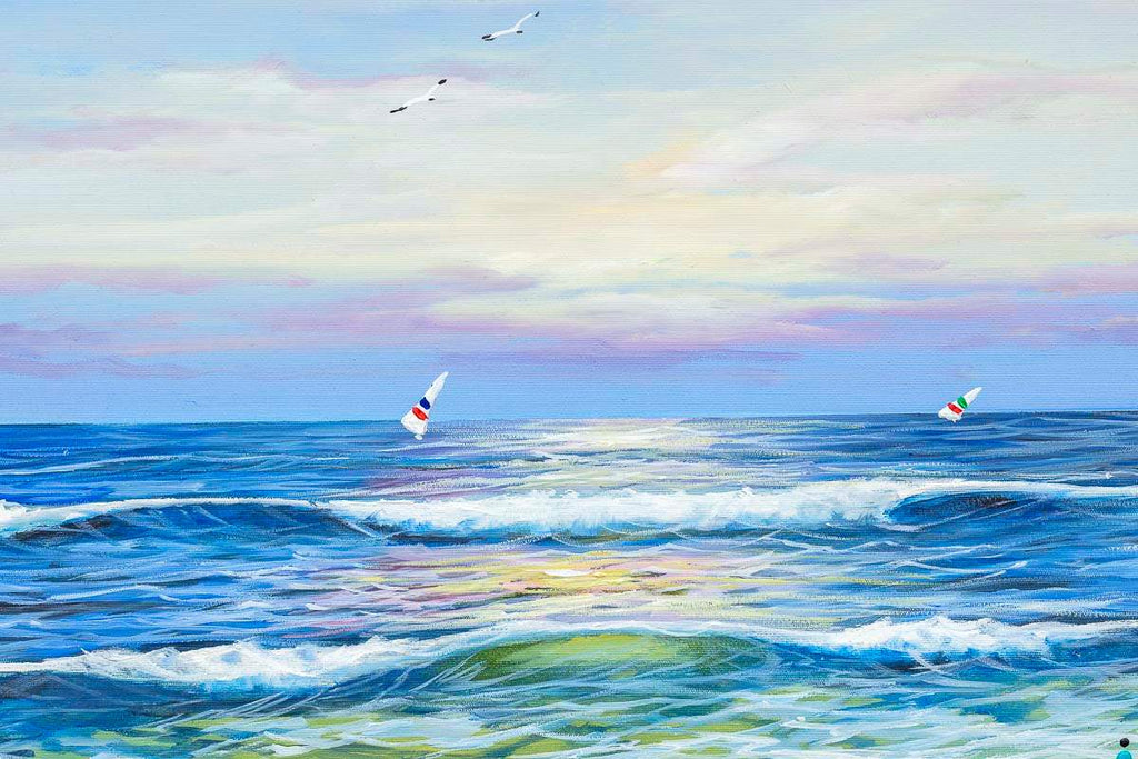 Fun by the Sea - Original - SOLD by artist Paola Cassais - Wyecliffe Galleries