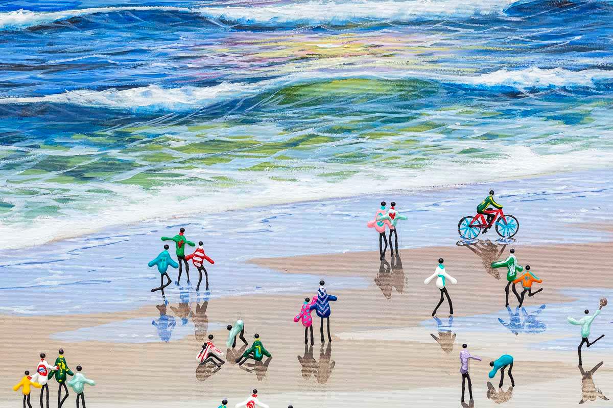 Fun by the Sea - Original - SOLD by artist Paola Cassais - Wyecliffe Galleries