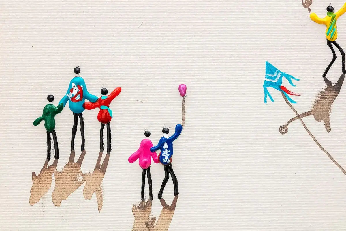 Fun by the Sea - Original - SOLD by artist Paola Cassais - Wyecliffe Galleries