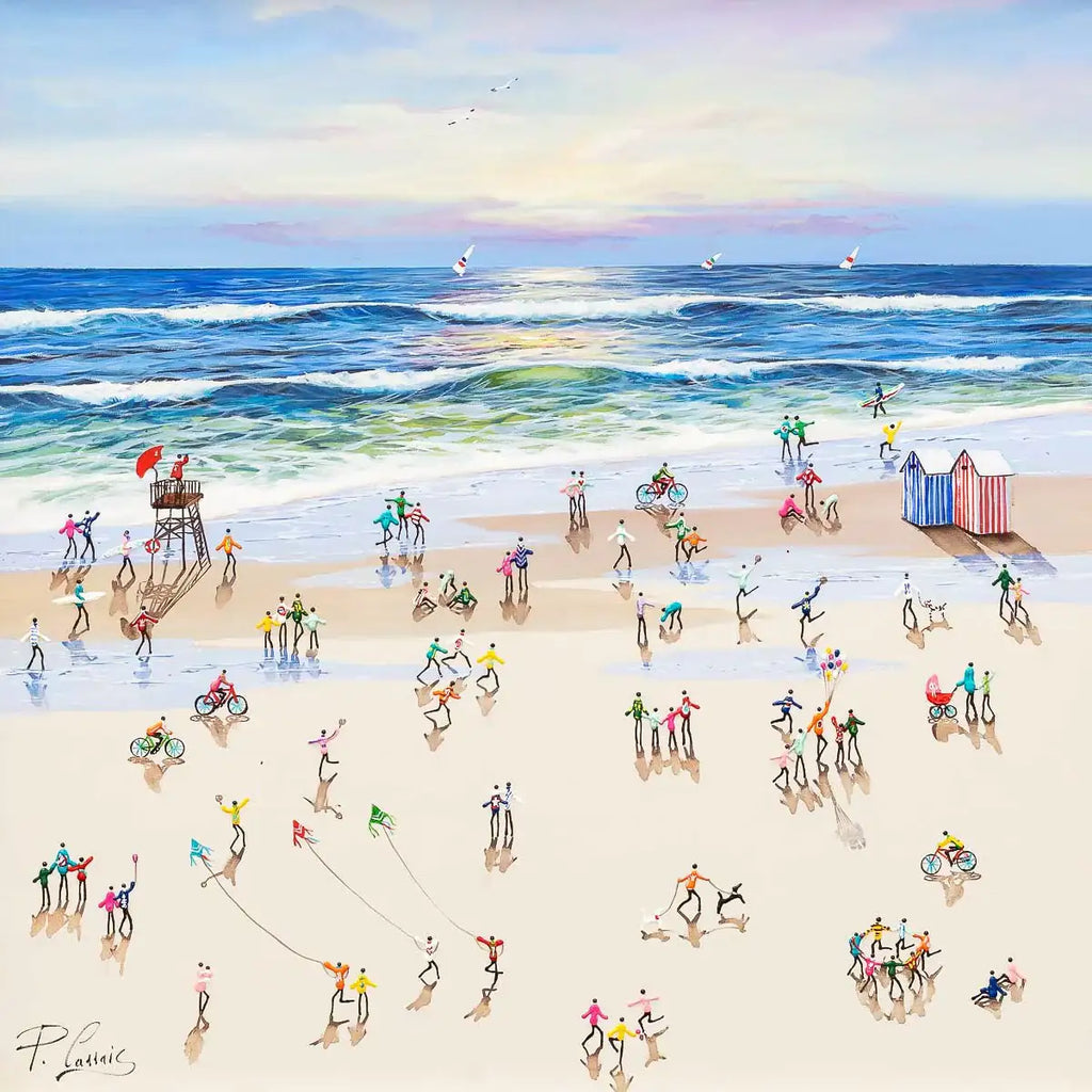 Fun by the Sea - Original - SOLD by artist Paola Cassais - Wyecliffe Galleries