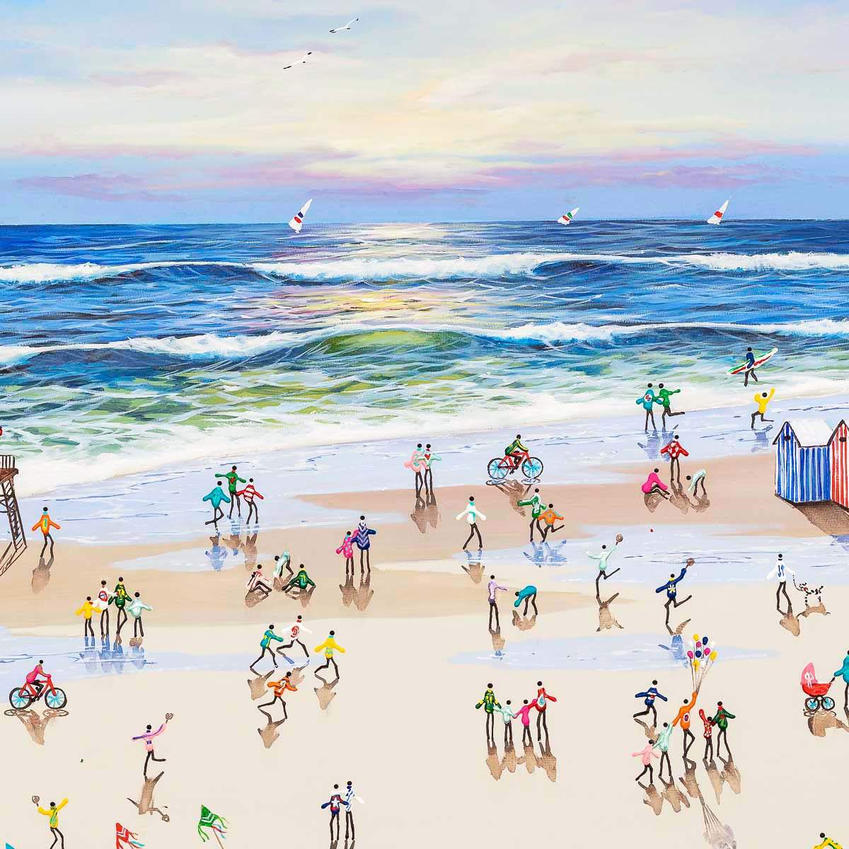 Fun by the Sea - Original - SOLD by artist Paola Cassais - Wyecliffe Galleries