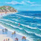 Fun on the Waves - Original - SOLD by artist Paola Cassais - Wyecliffe Galleries