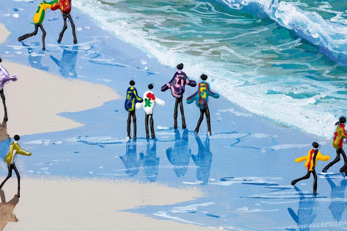 Fun on the Waves - Original - SOLD by artist Paola Cassais - Wyecliffe Galleries