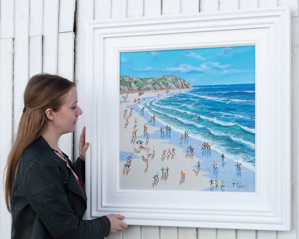 Fun on the Waves - Original - SOLD by artist Paola Cassais - Wyecliffe Galleries