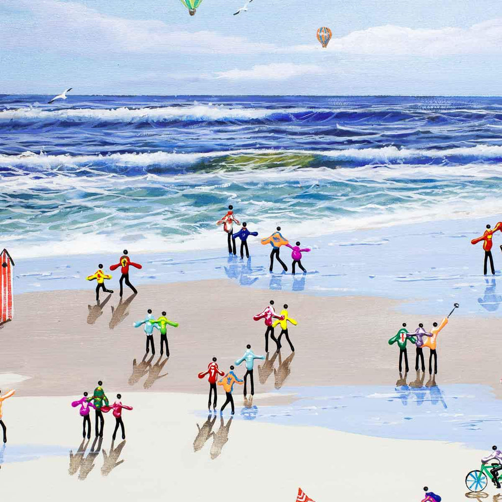 Selfies by the Sea - Original - Sold by artist Paola Cassais - Wyecliffe Galleries