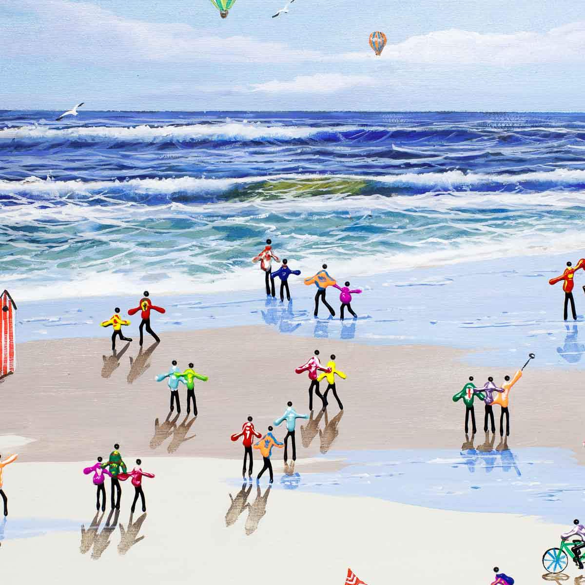 Selfies by the Sea - Original - Sold by artist Paola Cassais - Wyecliffe Galleries