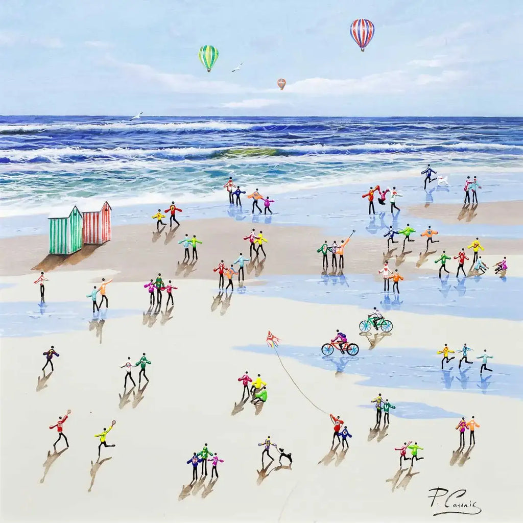 Selfies by the Sea - Original - Sold by artist Paola Cassais - Wyecliffe Galleries