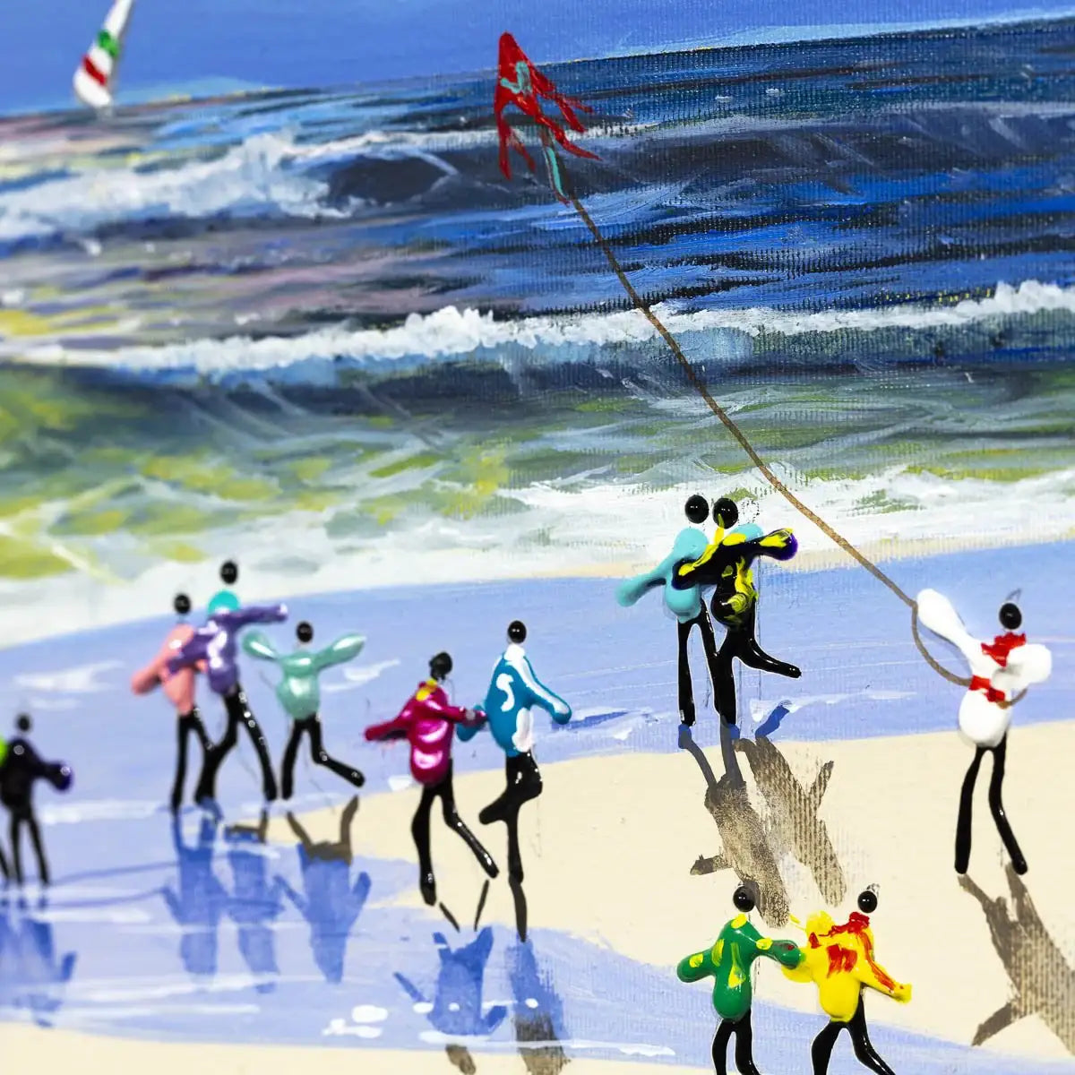 Shiny Happy People - Original - SOLD by artist Paola Cassais - Wyecliffe Galleries