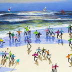 Shiny Happy People - Original - SOLD by artist Paola Cassais - Wyecliffe Galleries