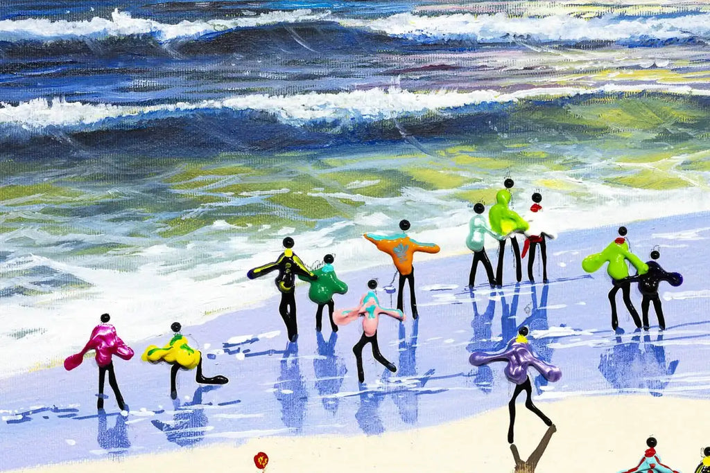 Shiny Happy People - Original - SOLD by artist Paola Cassais - Wyecliffe Galleries