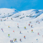 Skiing Fun - Original - SOLD by artist Paola Cassais - Wyecliffe Galleries