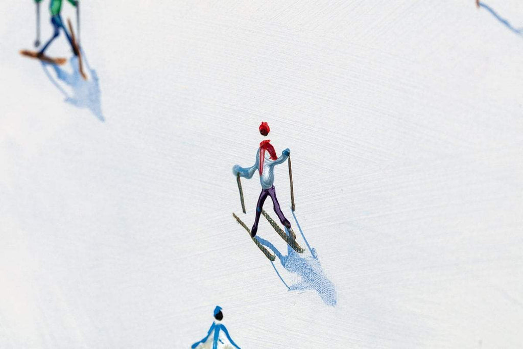 Skiing Fun - Original - SOLD by artist Paola Cassais - Wyecliffe Galleries