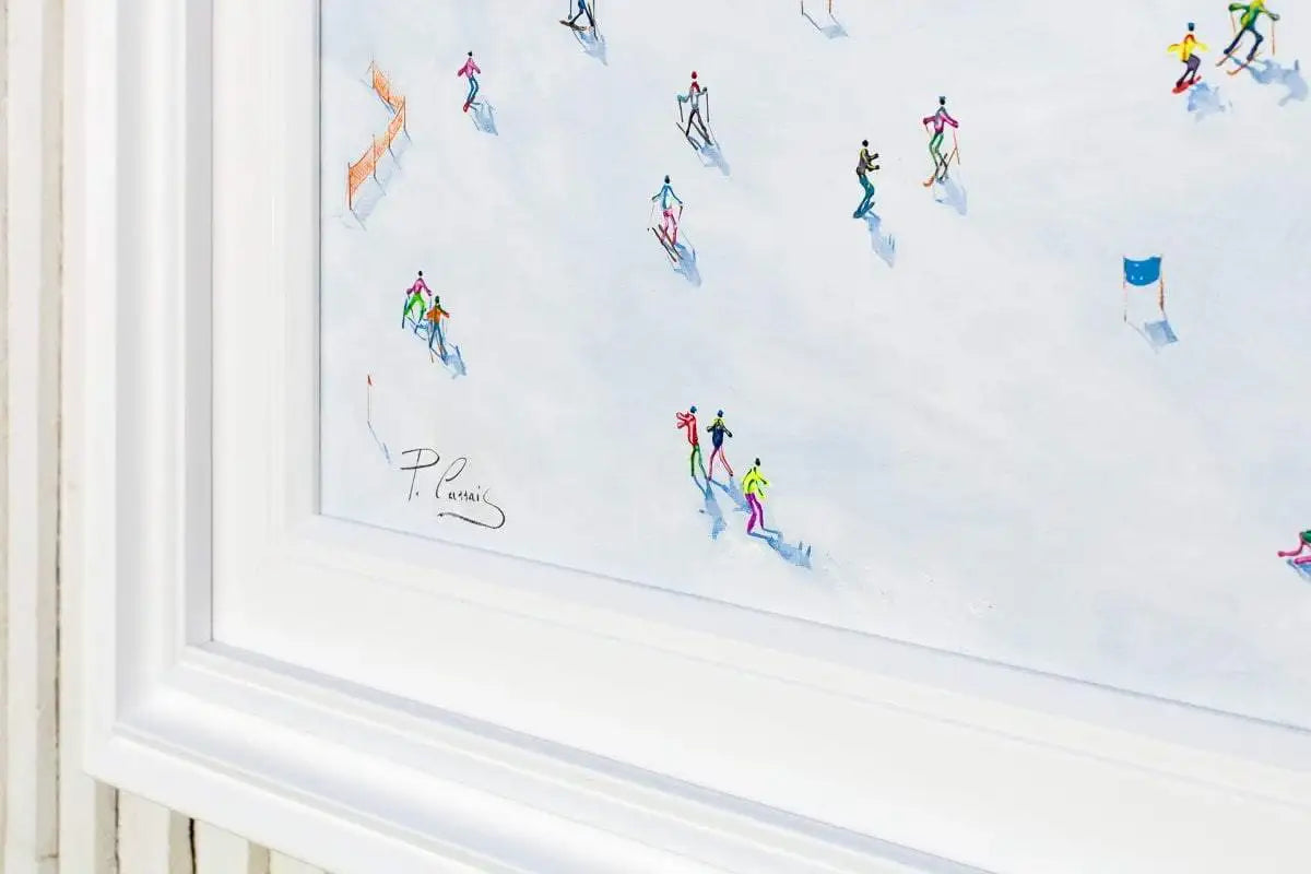 Skiing Fun - Original - SOLD by artist Paola Cassais - Wyecliffe Galleries
