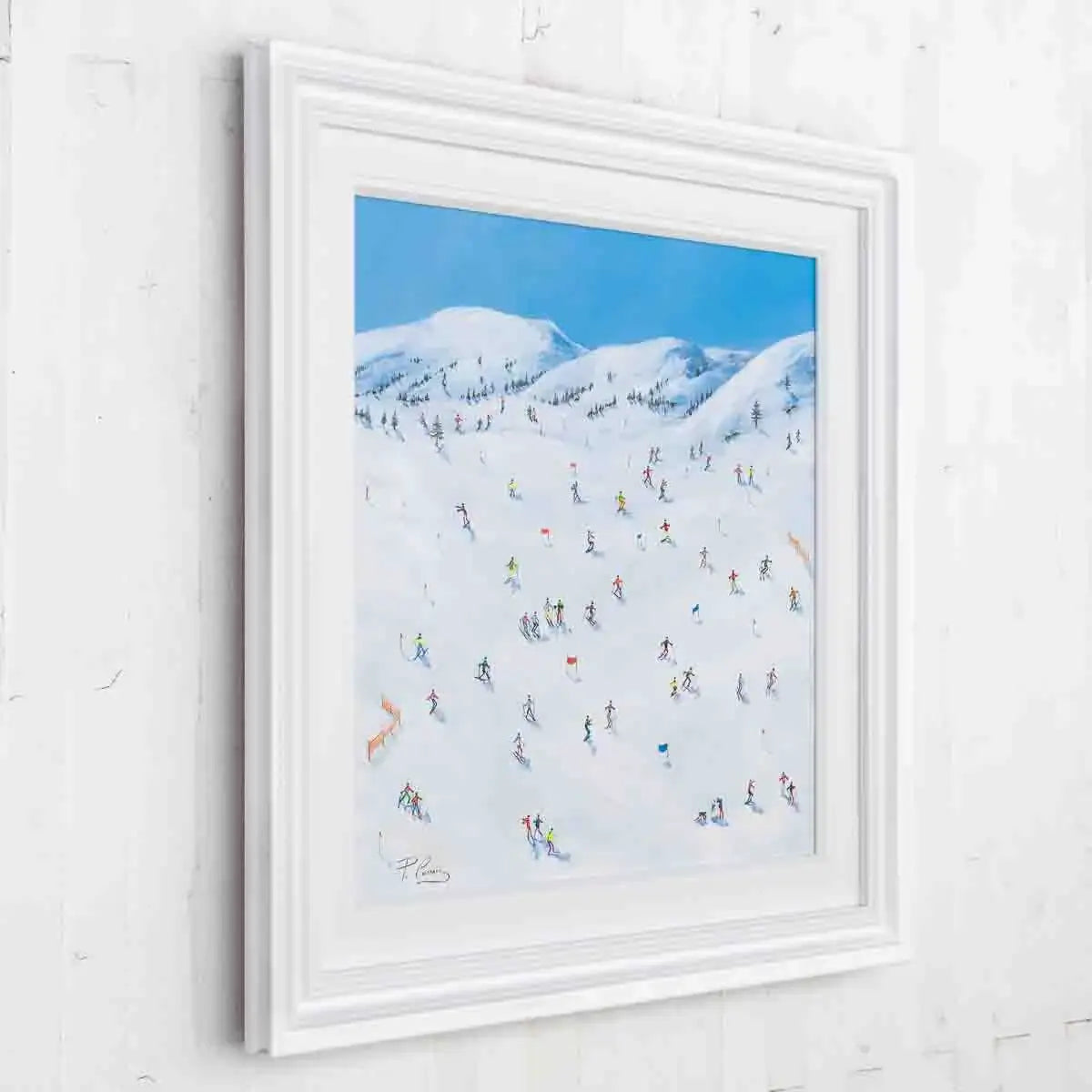 Skiing Fun - Original - SOLD by artist Paola Cassais - Wyecliffe Galleries