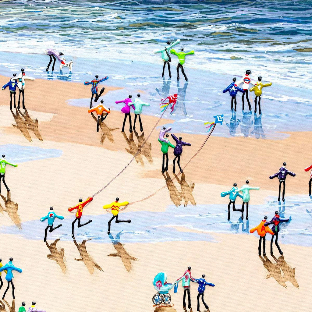 Sunset Skies and Selfies - Original - SOLD by artist Paola Cassais - Wyecliffe Galleries