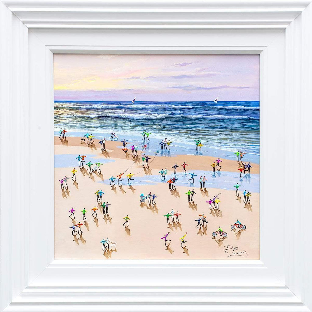 Sunset Skies and Selfies - Original - SOLD by artist Paola Cassais - Wyecliffe Galleries