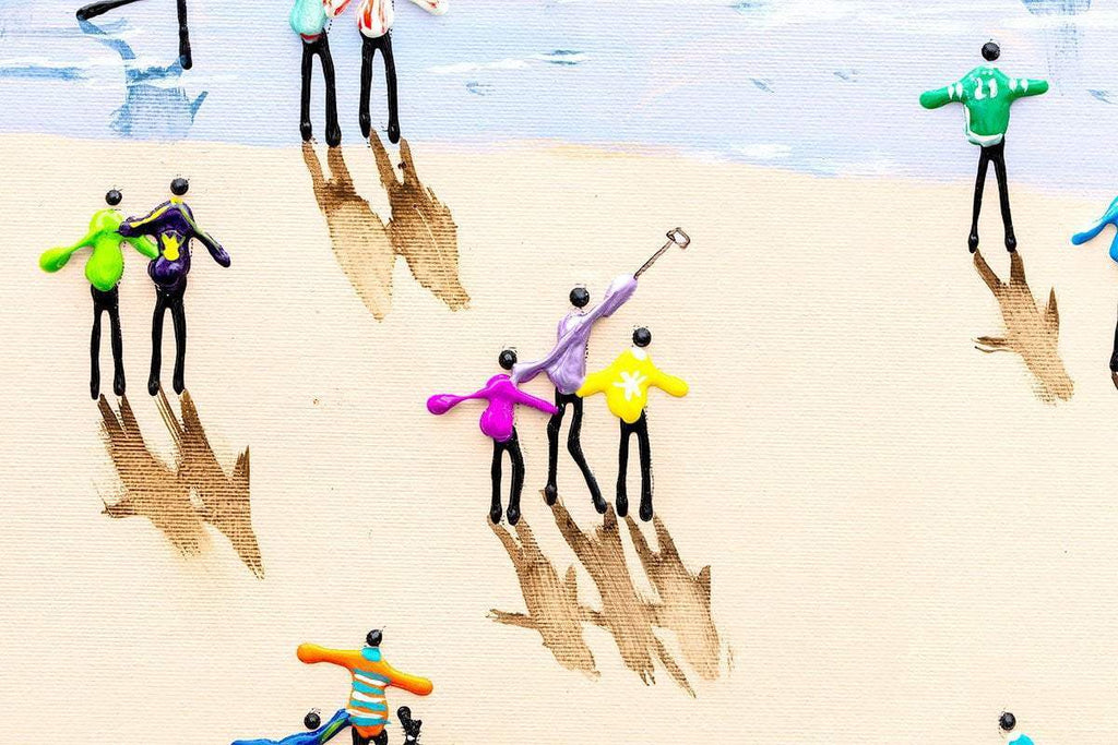 Sunset Skies and Selfies - Original - SOLD by artist Paola Cassais - Wyecliffe Galleries