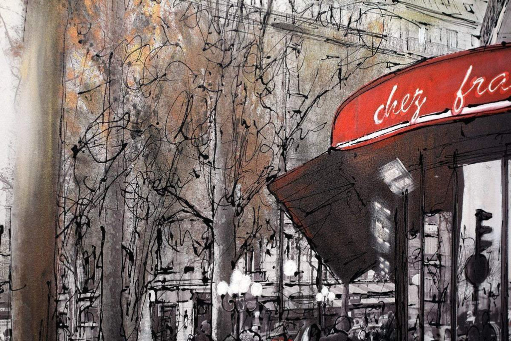 Chez Francis (L'Heure de Cafe)- SOLD by artist Paul Kenton - Wyecliffe Galleries