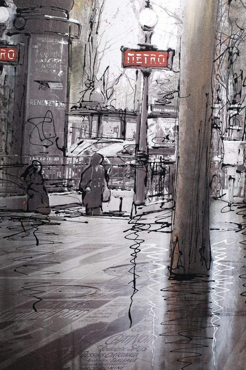 Chez Francis (L'Heure de Cafe)- SOLD by artist Paul Kenton - Wyecliffe Galleries