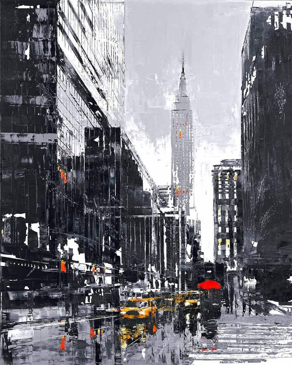 NY Taxi- SOLD by artist Paul Kenton - Wyecliffe Galleries