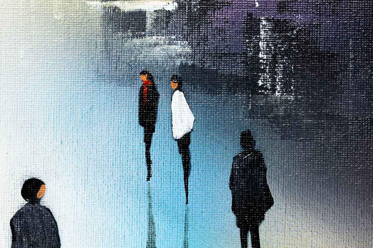 Rain At Big Ben - Original - SOLD by artist Paul Oughton - Wyecliffe Galleries