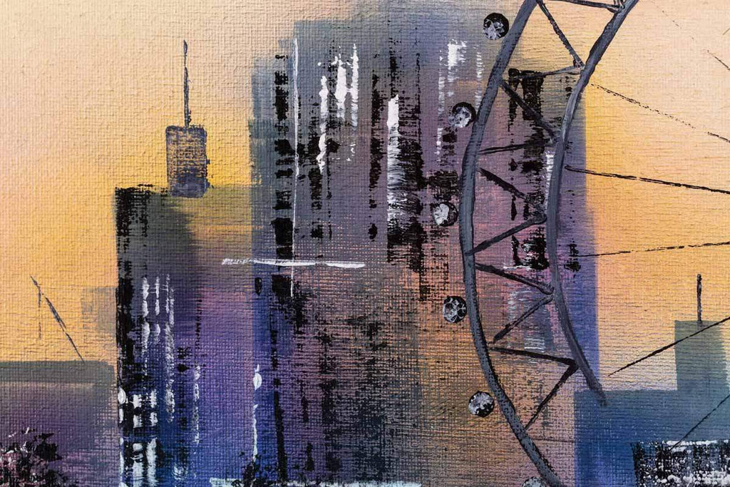 Rain At The Shard - Original - SOLD by artist Paul Oughton - Wyecliffe Galleries