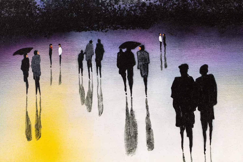 Rain At The Shard - Original - SOLD by artist Paul Oughton - Wyecliffe Galleries