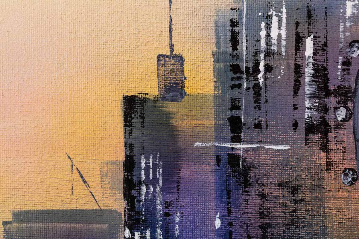 Rain At The Shard - Original - SOLD by artist Paul Oughton - Wyecliffe Galleries