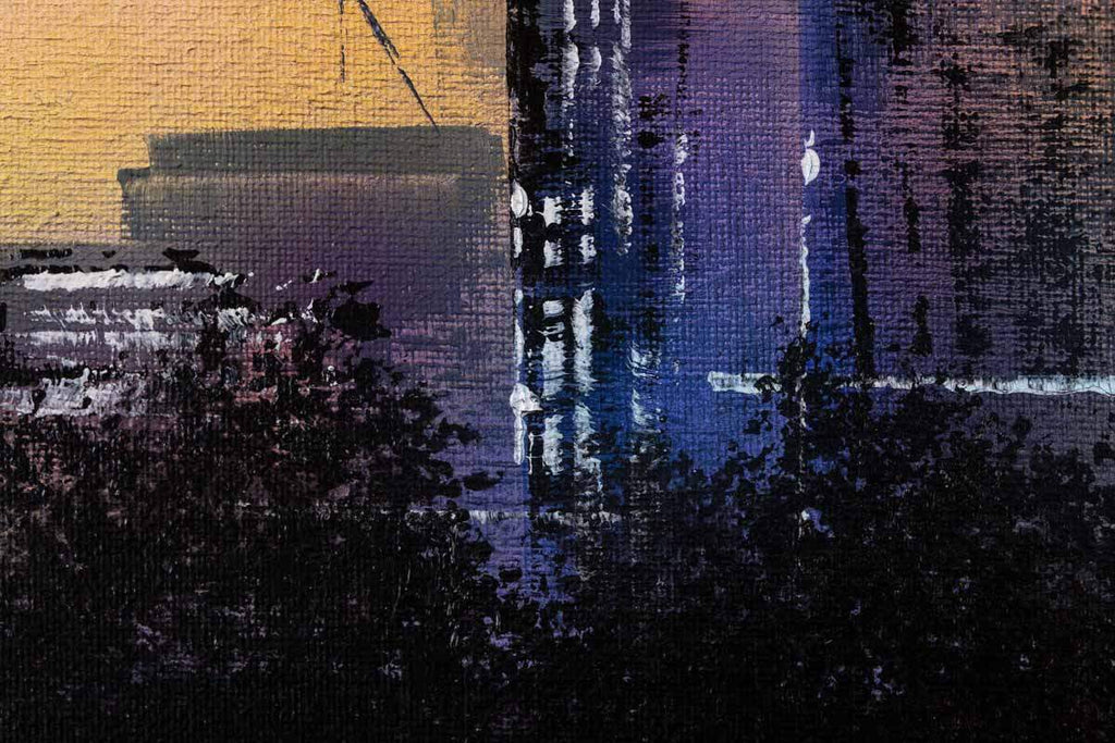 Rain At The Shard - Original - SOLD by artist Paul Oughton - Wyecliffe Galleries