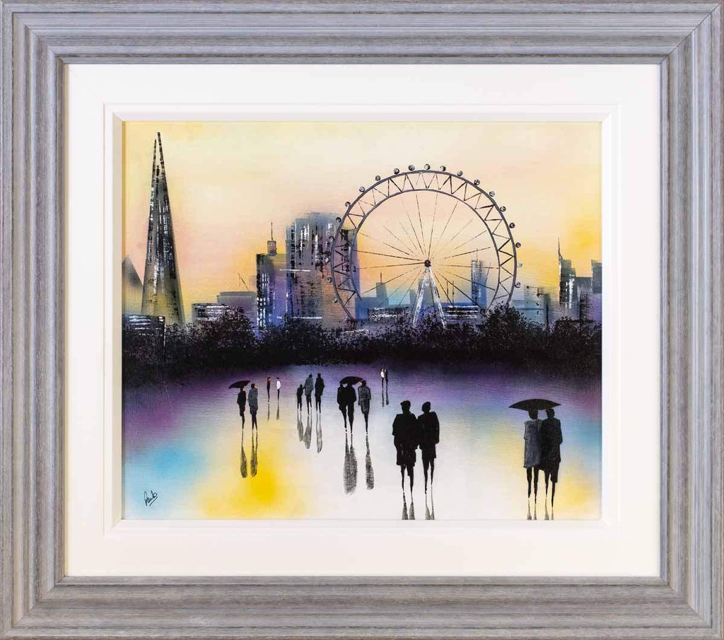 Rain At The Shard - Original - SOLD by artist Paul Oughton - Wyecliffe Galleries