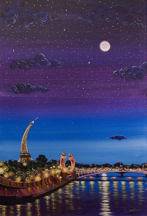 Paris By Night I - ORIGINAL - SOLD by artist Rayford - Wyecliffe Galleries