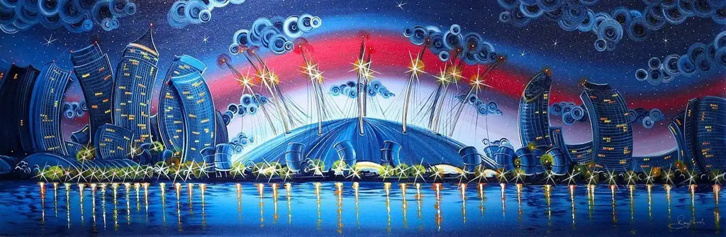 Stars at the O2 - ORIGINAL - SOLD by artist Rayford - Wyecliffe Galleries