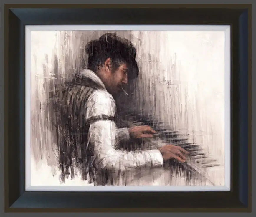 Piano Man by artist Remi Labarre - Wyecliffe Galleries