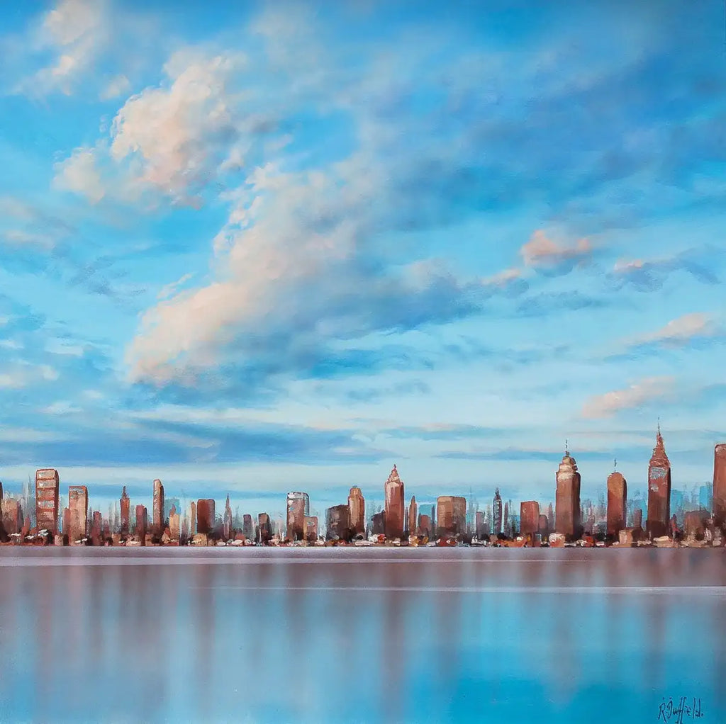The City Skylines - Original by artist Ric Duffield - Wyecliffe Galleries