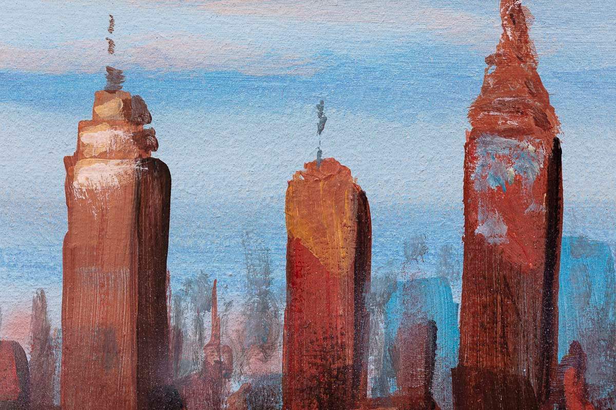 The City Skylines - Original by artist Ric Duffield - Wyecliffe Galleries