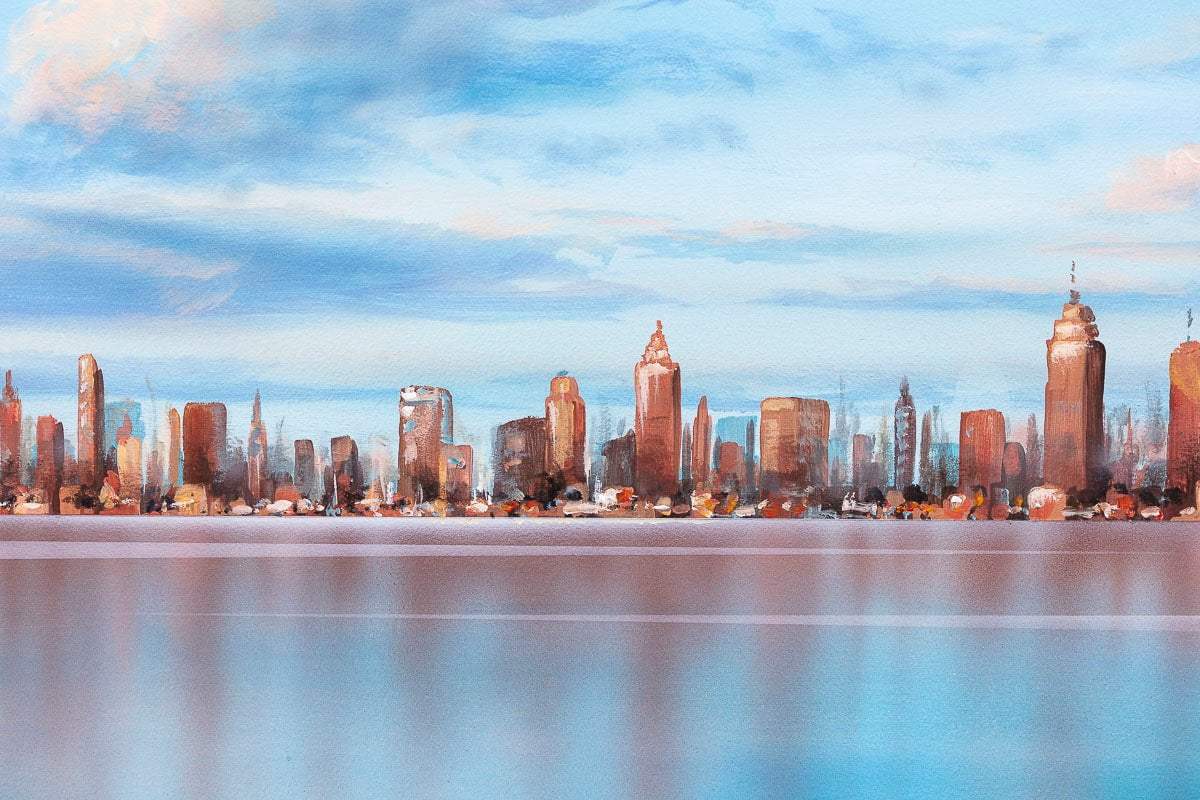 The City Skylines - Original by artist Ric Duffield - Wyecliffe Galleries