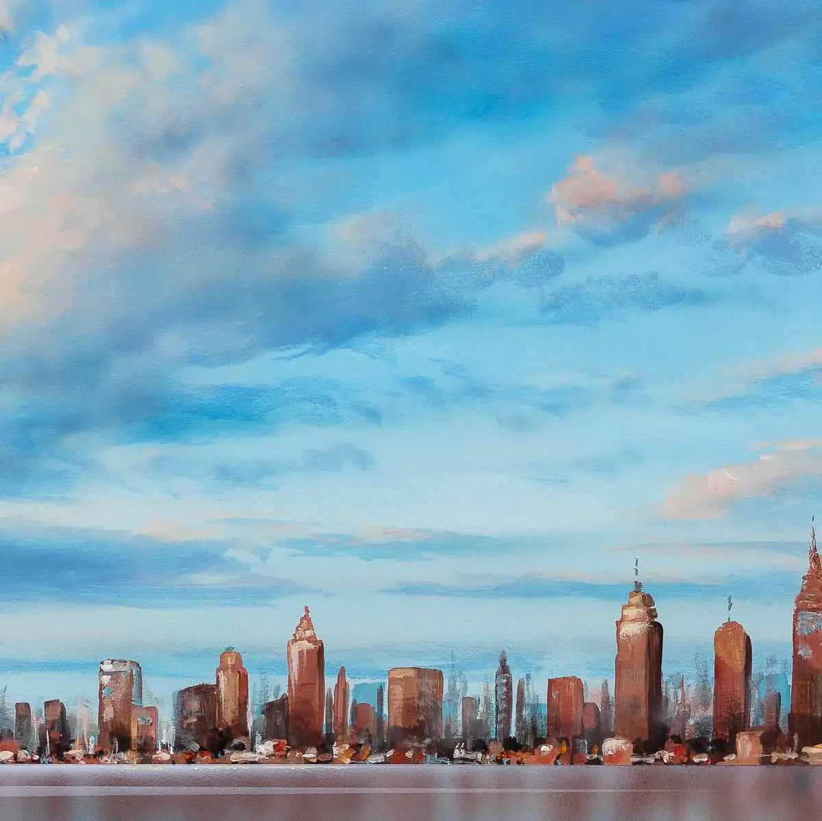 The City Skylines - Original by artist Ric Duffield - Wyecliffe Galleries