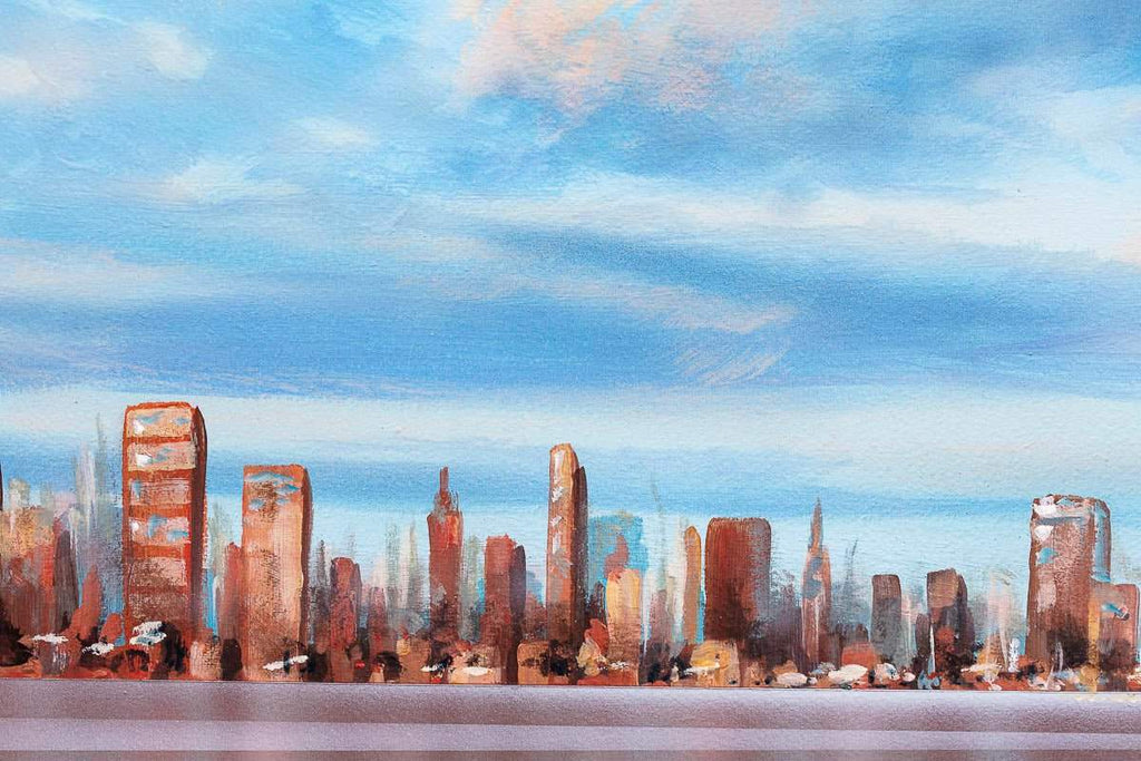 The City Skylines - Original by artist Ric Duffield - Wyecliffe Galleries