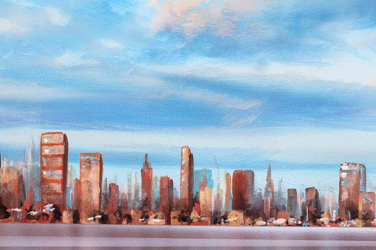The City Skylines - Original by artist Ric Duffield - Wyecliffe Galleries