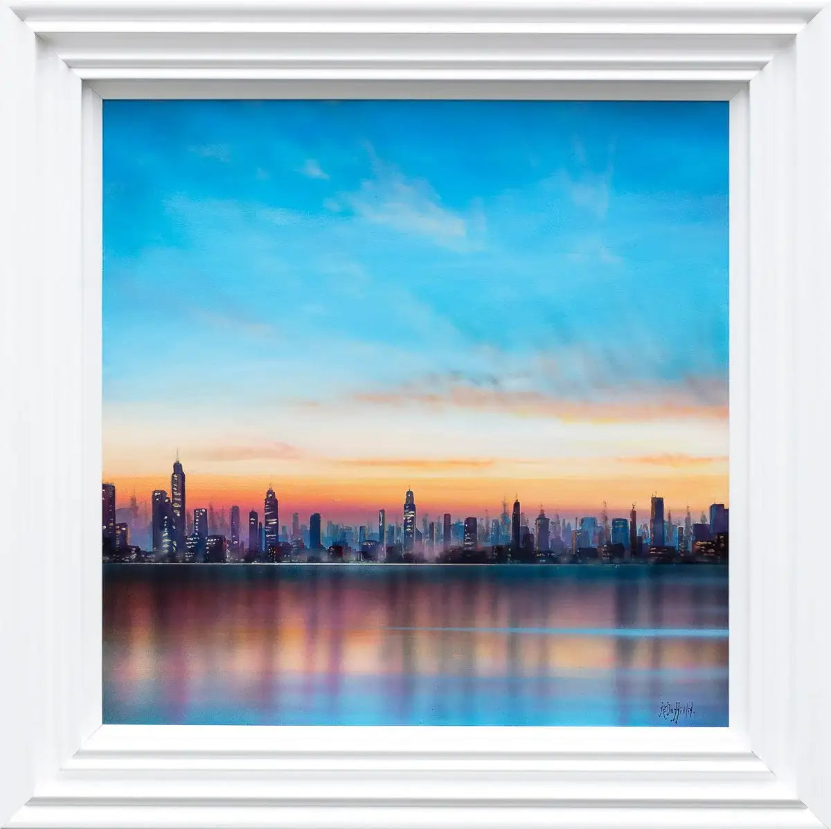 The High-Rise at Dusk - Original by artist Ric Duffield - Wyecliffe Galleries