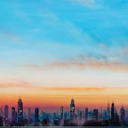 The High-Rise at Dusk - Original by artist Ric Duffield - Wyecliffe Galleries