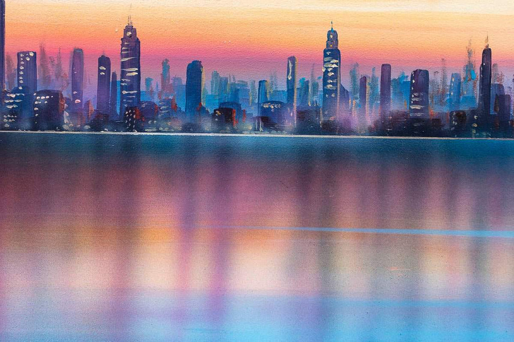 The High-Rise at Dusk - Original by artist Ric Duffield - Wyecliffe Galleries