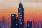 The High-Rise at Dusk - Original by artist Ric Duffield - Wyecliffe Galleries