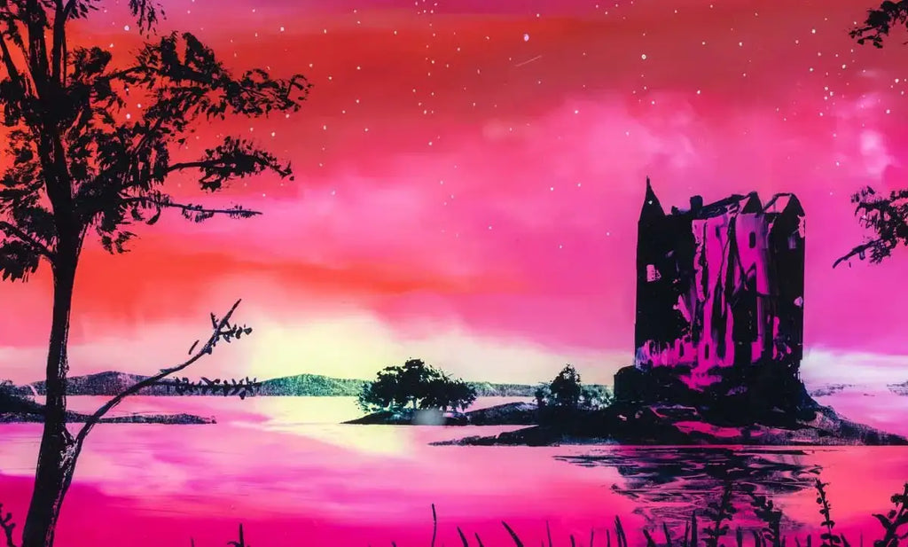 Crimson Nights - Original - SOLD by artist Richard King - Wyecliffe Galleries