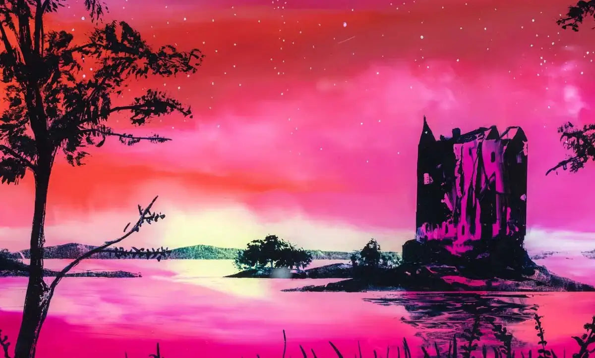 Crimson Nights - Original - SOLD by artist Richard King - Wyecliffe Galleries