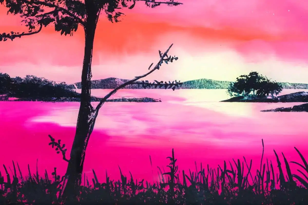 Crimson Nights - Original - SOLD by artist Richard King - Wyecliffe Galleries